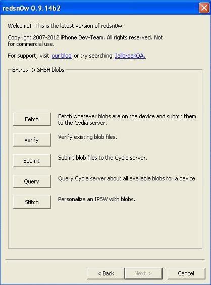 Click on IPSW and Browse the iOS 5.1.1 [9B206].