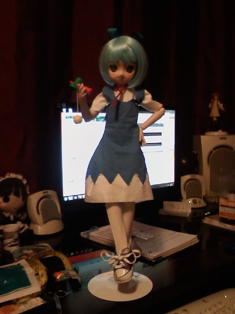 Cirno and her new toy: Ken Dama