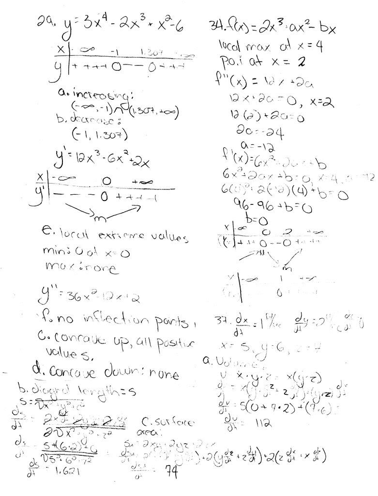 Ap calculus homework assignments