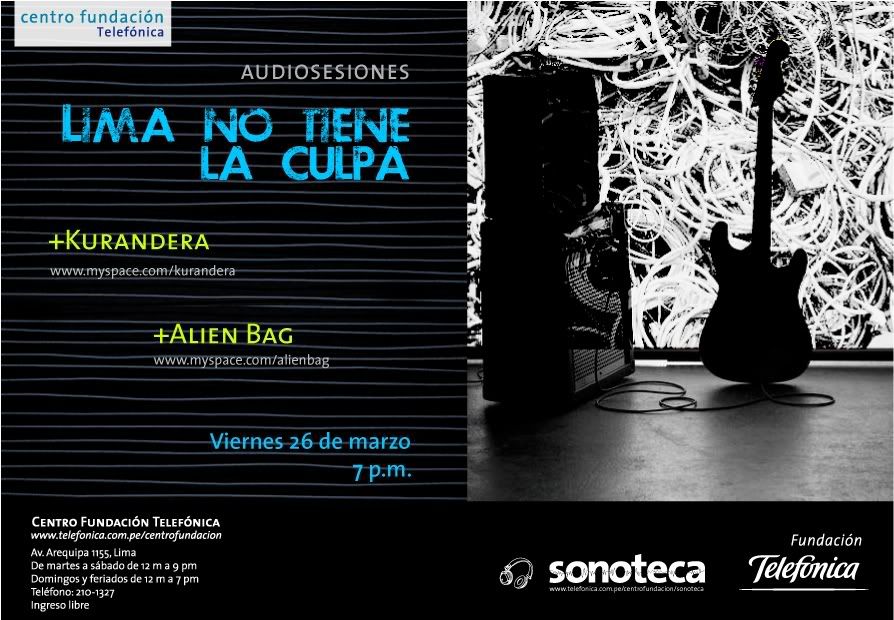 alien bag,boomerang yamile,kurandera,centro fundacion<br />telefonica,peru,lima