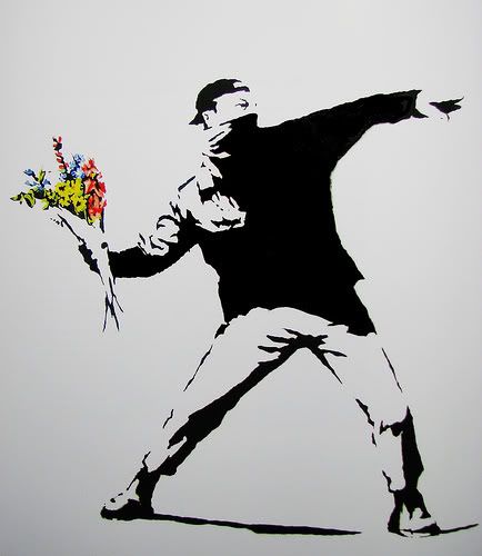 banksy flower