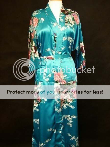 Easeful Silk Womens Kimono Robe Gown clubs with obi